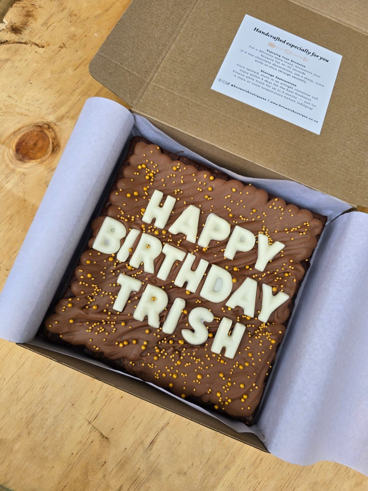 Custom Message Brownies